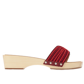The Harness Clog - BORDEAUX/RED