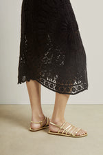 Maximia Leather Platinum sandals