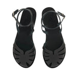Aella Leather Black sandals top