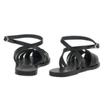 Aella Leather Black sandals back