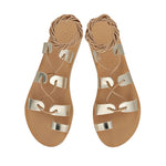 Alcyone Leather Platinum sandals top