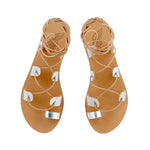 Alcyone Leather Silver sandals top