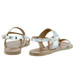Alethea Leather Silver sandals back