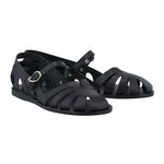 Apollonia Leather Black sandals 3-4