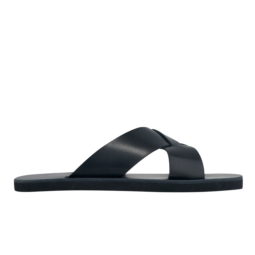 Bios Leather Black – Ancient Greek Sandals