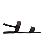 Clio Leather Black Sandals side