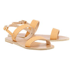 Clio Leather Natural Sandals 3-4