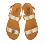 Clio Leather Platinum sandals top