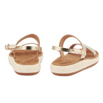 Clio Comfort Leather Platinum sandals back