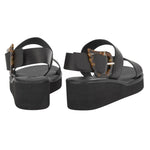 Clio Rainbow Black/Tortoiseshell sandals back