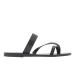 Daphnae Leather Black sandals side