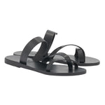 Daphnae Leather Black sandals 3-4