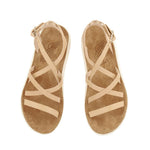 Delia Comfort Leather Natural sandals top