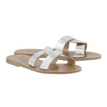 Desmos Leather Silver sandals 3-4