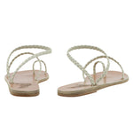 Eleftheria Leather Off White sandals back