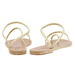Eleftheria Leather Platinum sandals back