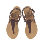 Estia Leather Chestnut sandals top