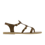 Grace Kelly Leather Cotto sandals side