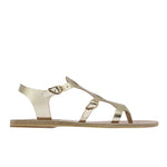 Grace Kelly Leather Platinum sandals side