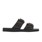 Iaso Leather Black/Tortoiseshell sandals side