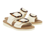 Iaso Leather Off White/Tortoiseshell sandals 3-4