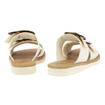 Iaso Leather Off White/Tortoiseshell sandals back