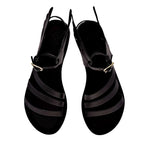 Ikaria Leather Black sandals top
