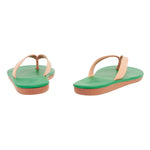 Saionara Natural/Green sandals back
