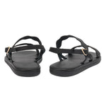 Afros Leather Black sandals back