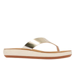 Charys Comfort Leather Platinum sandals side