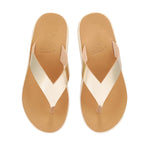 Charys Comfort Leather Platinum sandals top