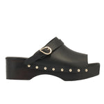 Classic Clog Leather Black sandals side