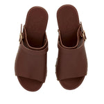 Classic Clog Leather Chestnut sandals top