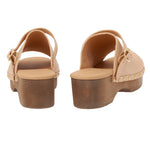 Classic Clog Leather Natural sandals back
