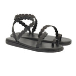 Aura Leather Black sandals 3-4