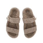 Latria Felt/Sheepskin Camel sandals top