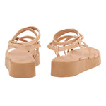 Aristea Leather Natural sandals back