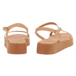 Irida Leather Natural flatform sandals back