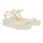 Irida Leather Off white flatform sandals 3-4