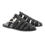 Cosmia Leather Black sandals 3-4