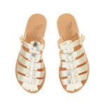 Cosmia Leather Platinum sandals top
