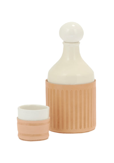 Tsipouro Glass Bright Pink/Chocolate Tsipouro Glass Bright Pink/Chocolate