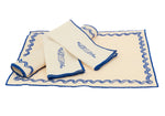 Set Of 2 Placemats Ecru/Blue