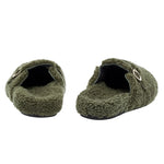 Vasilitsa Shearling Khaki sandals back