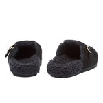 Vasilitsa Suede All Black sandals back