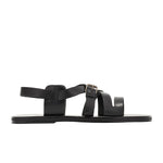 Hercules Leather Black sandals side