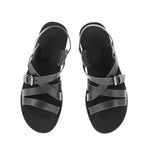 Hercules Leather Black sandals top