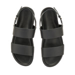 Dimos Leather Black backstrap sandals top