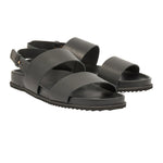 Dimos Leather Black backstrap sandals 3-4