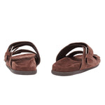 Diogenia Suede Dark Brown sandals back
